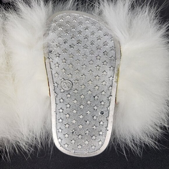 NWOB~$465~UN_FURTIVE~BABY~SZ 4.5/5~REAL WHITE FOX FUR SANDALS SHOES BOOTS - Picture 15 of 16